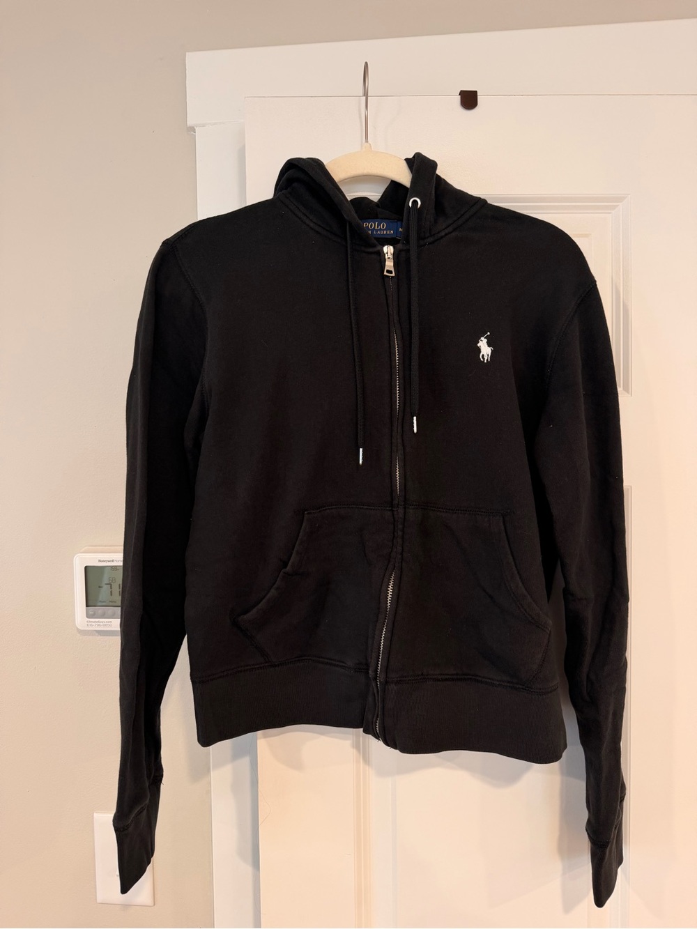 Polo by Ralph Lauren Black Full-Zip Hoodie Sweater